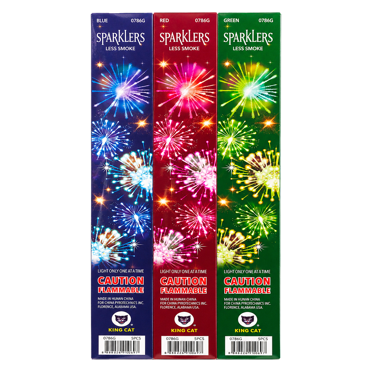 KING CAT SPARKLERS - 0786G 14" 6x5s image 1